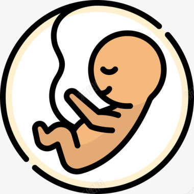 胚胎母性2线形颜色图标图标