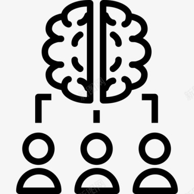 头脑风暴教育121线性图标图标
