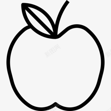 苹果水果和蔬菜11直列图标图标