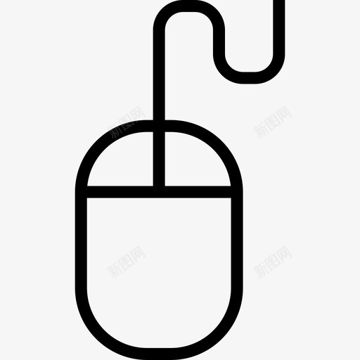 鼠标文具38线性图标svg_新图网 https://ixintu.com 文具38 线性 鼠标