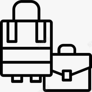 行李箱物流和送货2浅圆形图标图标