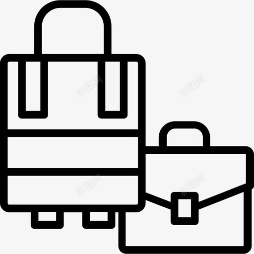 行李箱物流和送货2浅圆形图标svg_新图网 https://ixintu.com 浅圆形 物流和送货2 行李箱