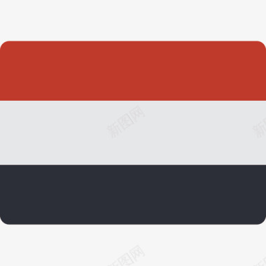 也门国旗15平坦图标图标