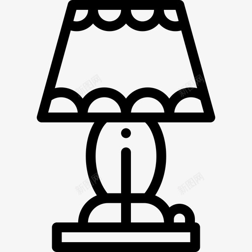 灯复古装饰15线型图标svg_新图网 https://ixintu.com 复古装饰15 灯 线型