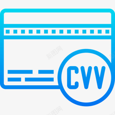 Cvv购物和电子商务4梯度图标图标