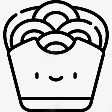 洋葱圈快餐25直系图标图标