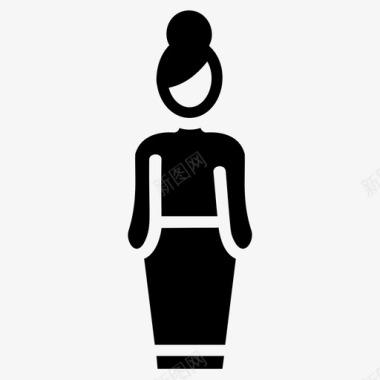泰国女性文化服装女性服装图标图标