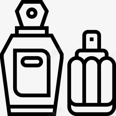 香水瓶美容51直线型图标图标