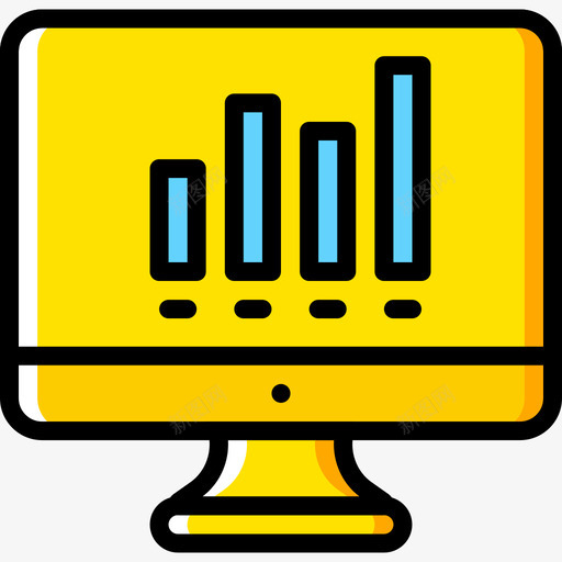 分析商业78黄色图标svg_新图网 https://ixintu.com 分析 商业78 黄色