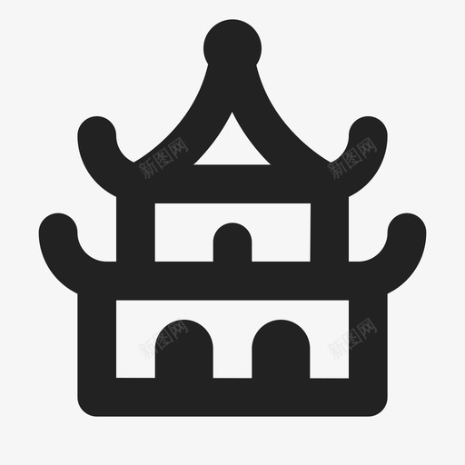 寺庙佛陀城市图标svg_新图网 https://ixintu.com 佛陀 城市 宗教 寺庙 旅游