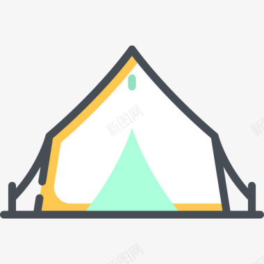 帐篷夏季36双色图标图标