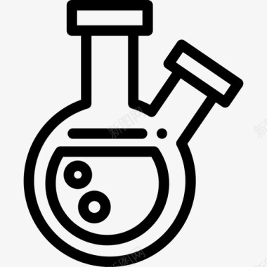 烧瓶化学19线性图标图标