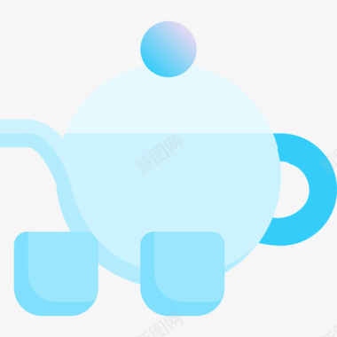 茶壶饮料2蓝色图标图标