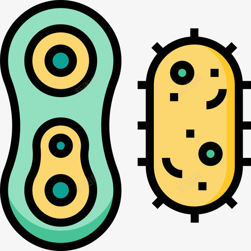 细菌生物化学4线状颜色图标svg_新图网 https://ixintu.com 生物化学4 线状颜色 细菌