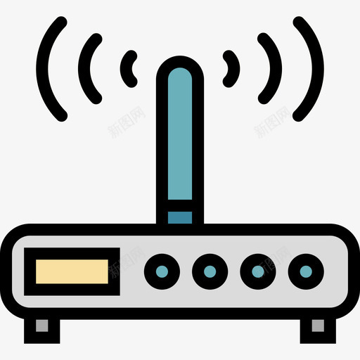 路由器通信101线颜色图标svg_新图网 https://ixintu.com 线颜色 路由器 通信101