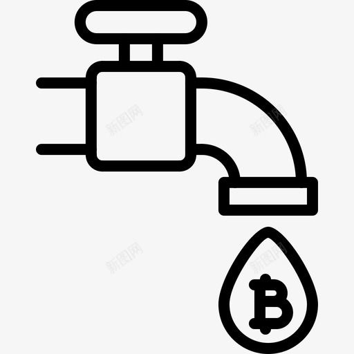 水龙头区块链线性图标svg_新图网 https://ixintu.com 区块链 水龙头 线性