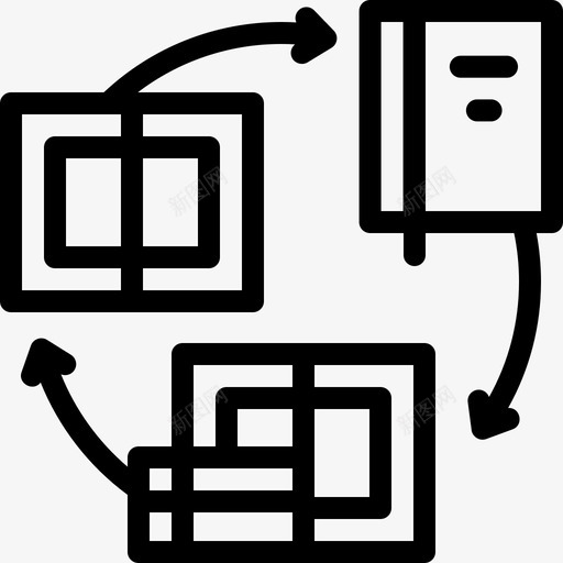 书籍学习23线性图标svg_新图网 https://ixintu.com 书籍 学习23 线性