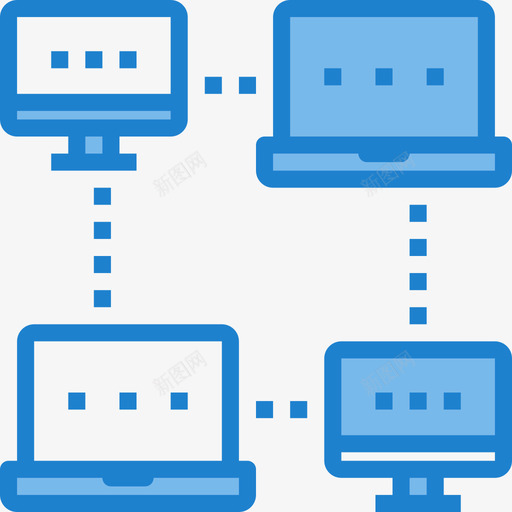 网络网络和数据库17蓝色图标svg_新图网 https://ixintu.com 网络 网络和数据库17 蓝色