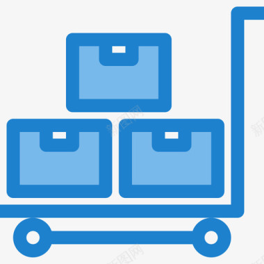 推车后勤17蓝色图标图标