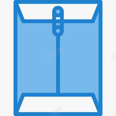 信封办公工具5蓝色图标图标