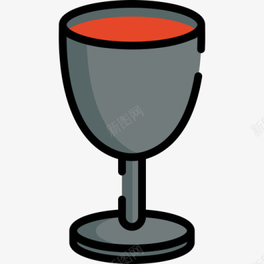 杯子万圣节43线型颜色图标图标