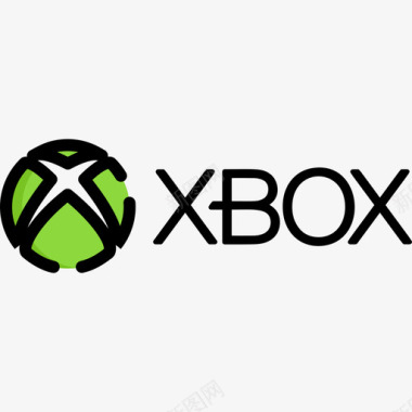 Xbox视频游戏徽标2线性颜色图标图标
