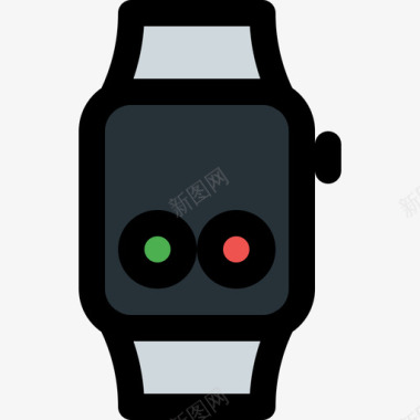 智能手表iphone线性颜色图标图标