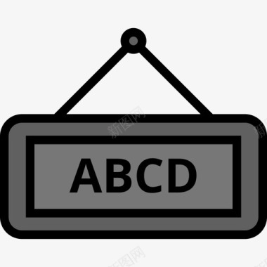 Abc教育学42线性颜色图标图标