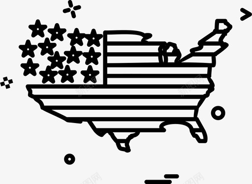 地图美国国家图标图标