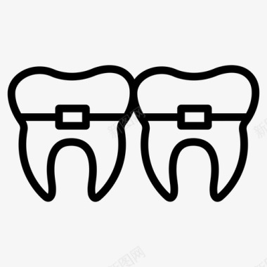牙齿牙科医疗保健图标图标