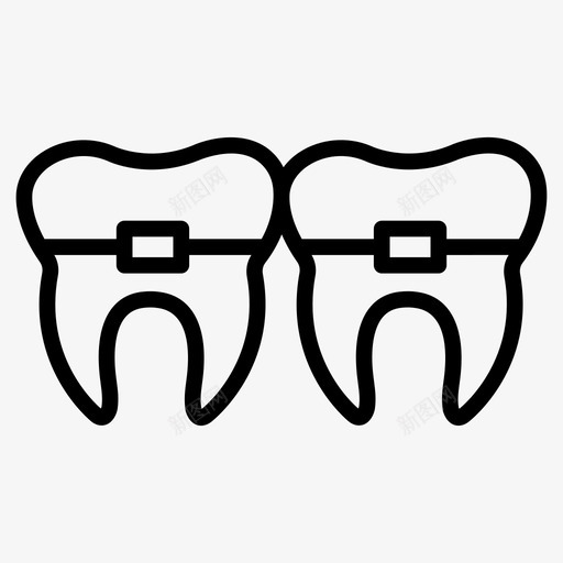 牙齿牙科医疗保健图标svg_新图网 https://ixintu.com 医疗 医疗保健 口腔 牙科 牙科和医疗线图标 牙齿
