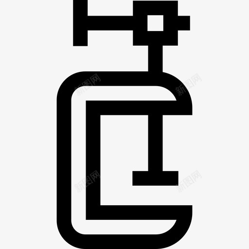 卡箍木工6线性图标svg_新图网 https://ixintu.com 卡箍 木工6 线性
