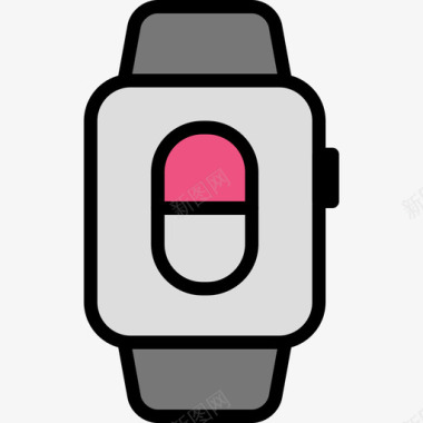 智能手表fitness40线性颜色图标图标