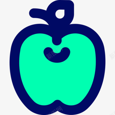 苹果水果蔬菜绿荫图标图标
