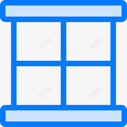 窗户客厅蓝色图标svg_新图网 https://ixintu.com 客厅 窗户 蓝色