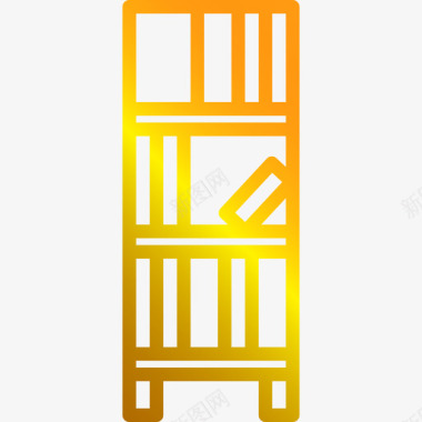 书架库3线性梯度图标图标