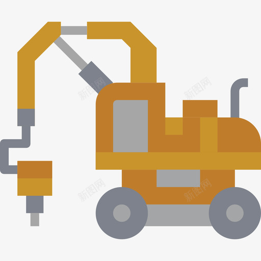 推土机施工车2平板图标svg_新图网 https://ixintu.com 平板 推土机 施工车2
