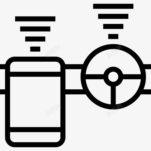 遥控智能汽车外形线性图标svg_新图网 https://ixintu.com 智能汽车外形 线性 遥控