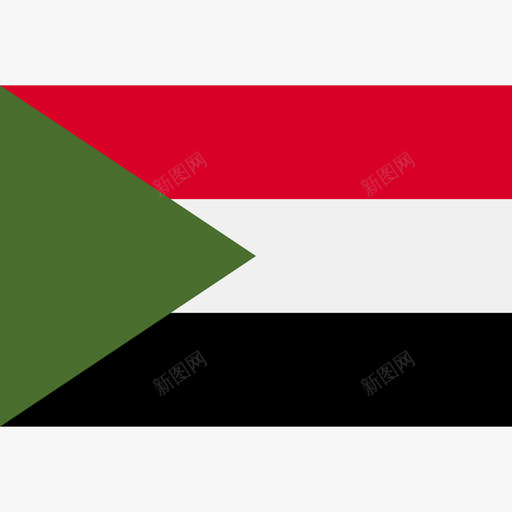 苏丹长方形的国家简单的旗帜图标svg_新图网 https://ixintu.com 苏丹 长方形的国家简单的旗帜