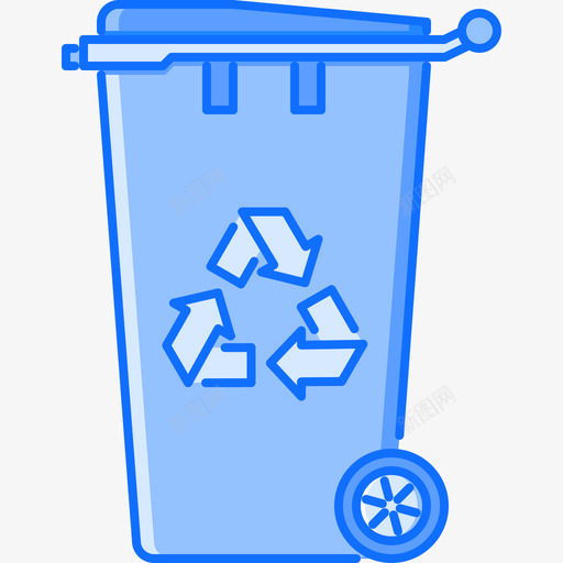回收箱自然41蓝色图标svg_新图网 https://ixintu.com 回收箱 自然41 蓝色
