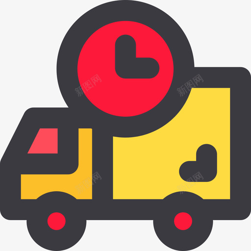送货车购物75线性颜色图标svg_新图网 https://ixintu.com 线性颜色 购物75 送货车