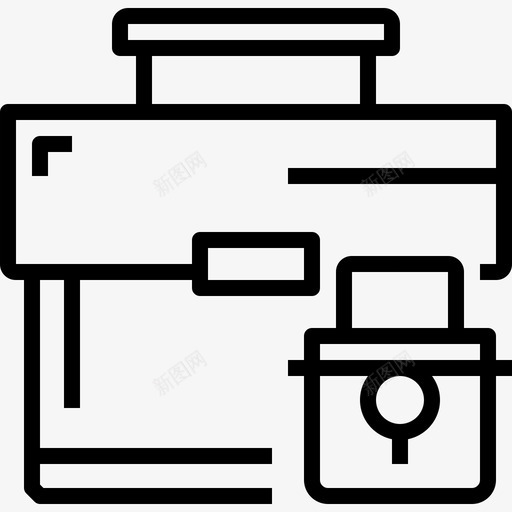 行李安全和防护6直线图标svg_新图网 https://ixintu.com 安全和防护6 直线 行李