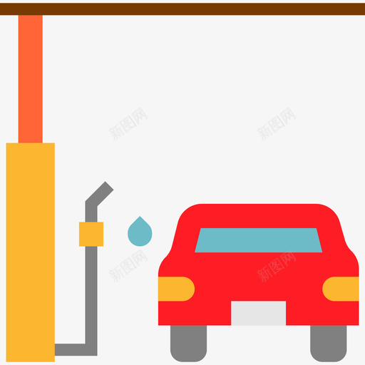 加油站交通61号平房图标svg_新图网 https://ixintu.com 交通61号 加油站 平房