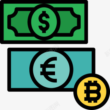 货币金融75线颜色图标图标