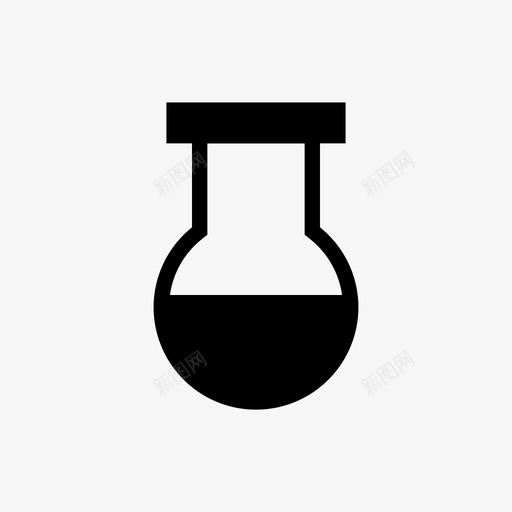 圆底烧瓶平板实验室图标svg_新图网 https://ixintu.com 化学品 圆底烧瓶 实验室 平板