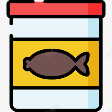 鱼宠物店14线性颜色图标图标