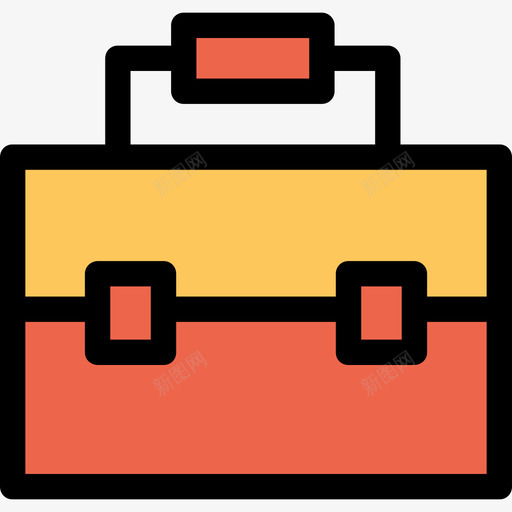 工具箱施工和工具6线颜色橙色图标svg_新图网 https://ixintu.com 工具箱 施工和工具6 线颜色橙色
