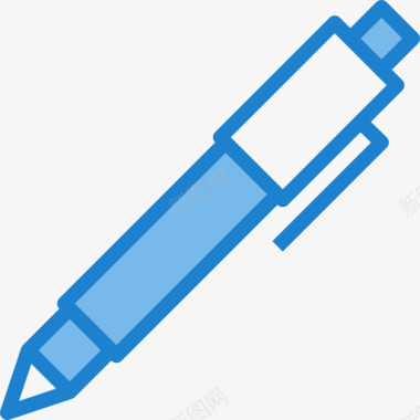 铅笔文具37蓝色图标图标