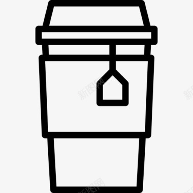 茶咖啡11线性图标图标