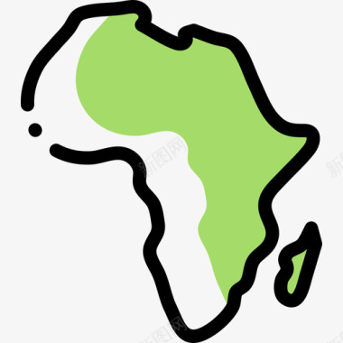 非洲地理22颜色省略图标图标